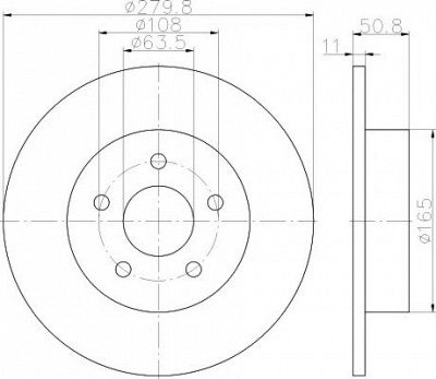 HELLA PAGID 8dd355118211 -  Тормозной диск